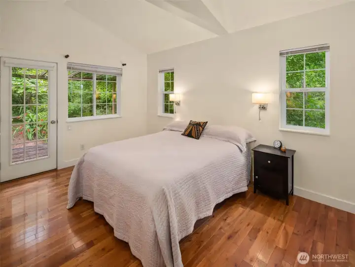 Large Primary Bedroom has a private porch. Large Primary Bedroom has a private porch.