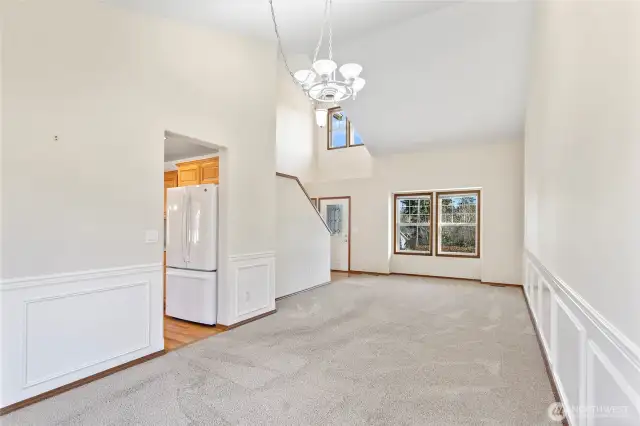 View looking back towards the front of the house.Entrance to the kitchen to the left.