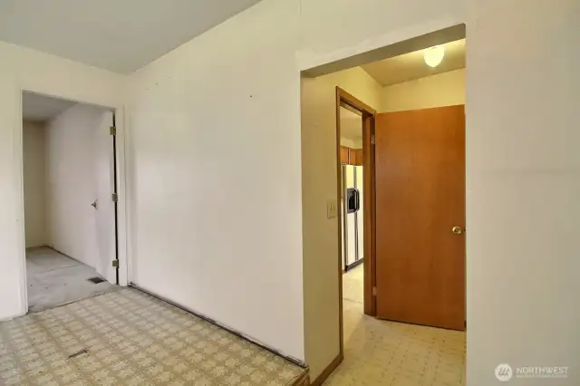 From the kitchen you'll find access to a full bathroom, family room and main level bedroom.
