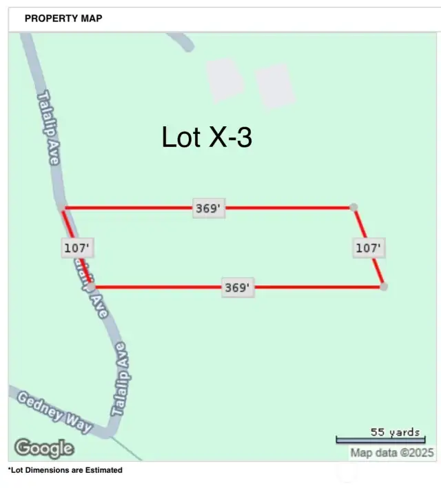 Approximate lot dimensions