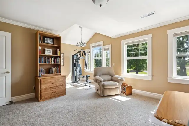 Office-Flex room upstairs. Use as you see fit(ness).