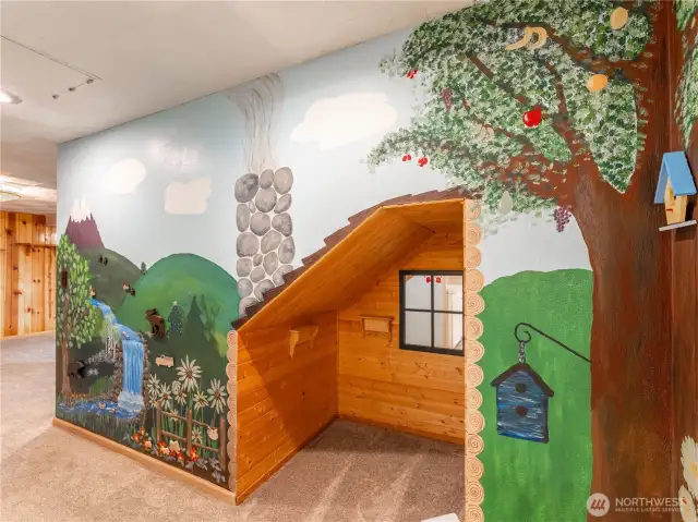 Fun play area on lower level