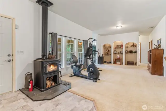 New fireplace for those cold winter days.