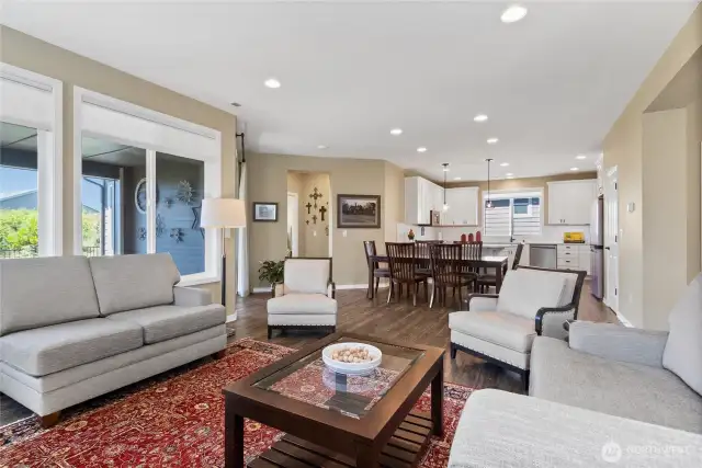 Open living room laid out in great-room style!