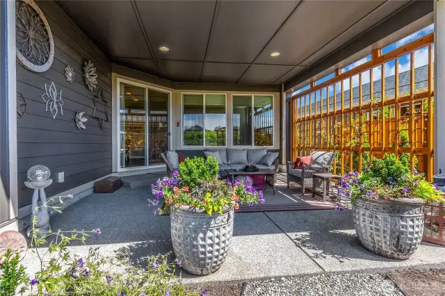 Professionally created pots and landscaping by The Bonney Lake Plant Lady, herself! New construction is an add-on of at least $40,000 to finish out the lot.