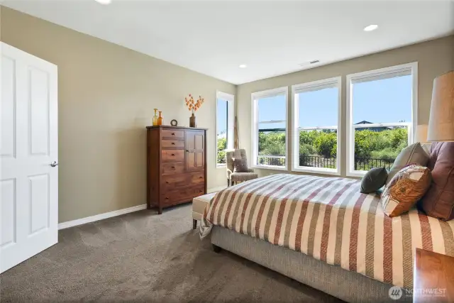 Owner's suite is TRULY SWEET and overlooks the wonderful, permanent greenbelt.