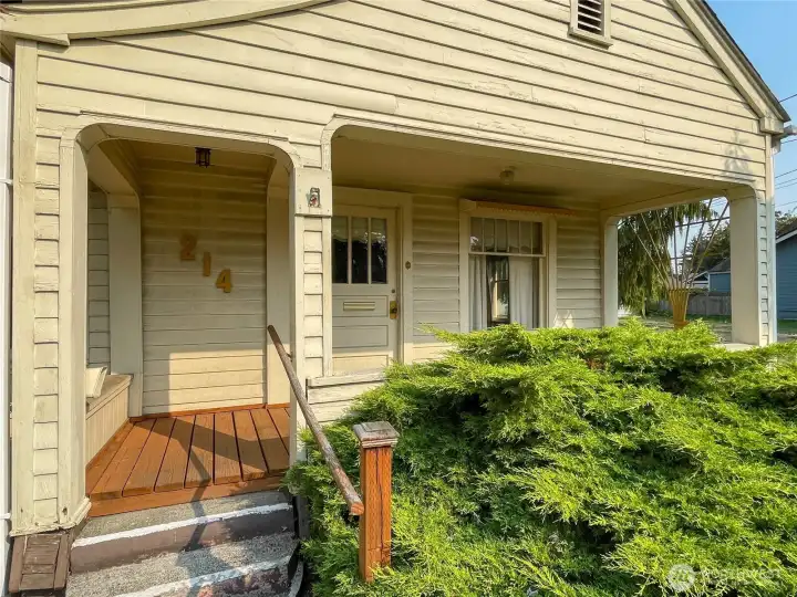 Charming covered front porch