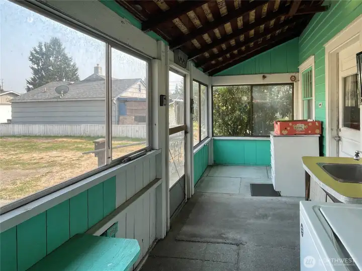 Utility room at the back of the house