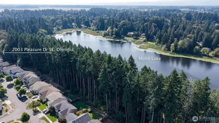 Munn Lake is nearby featuring a boat launch and fishing!