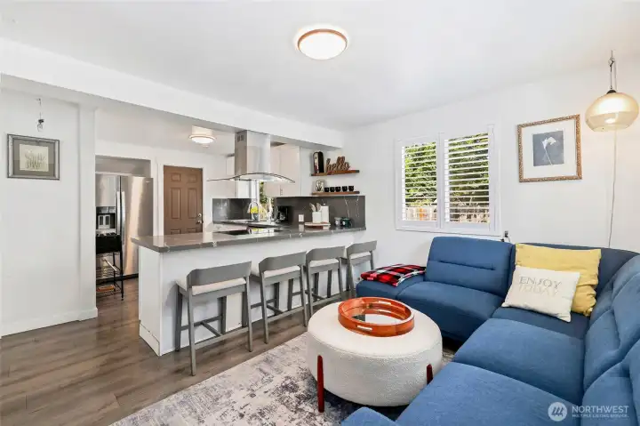 Open concept makes this cozy space feel larger