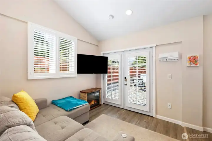 2nd house entry with french doors that let in natural light