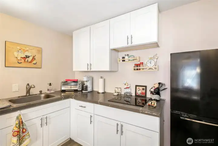 Fully updated kitchen with induction stovetop
