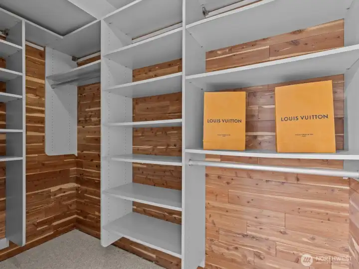 A well-thought out closet system maximizes the storage space.