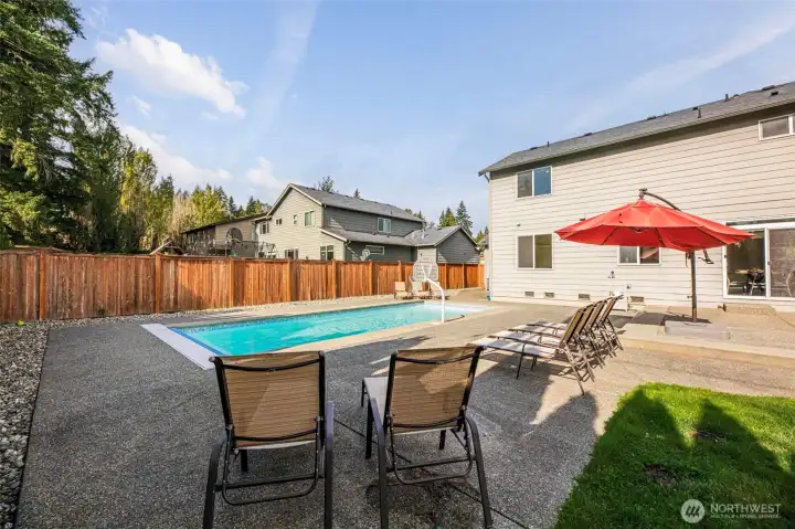 Fully fenced yard