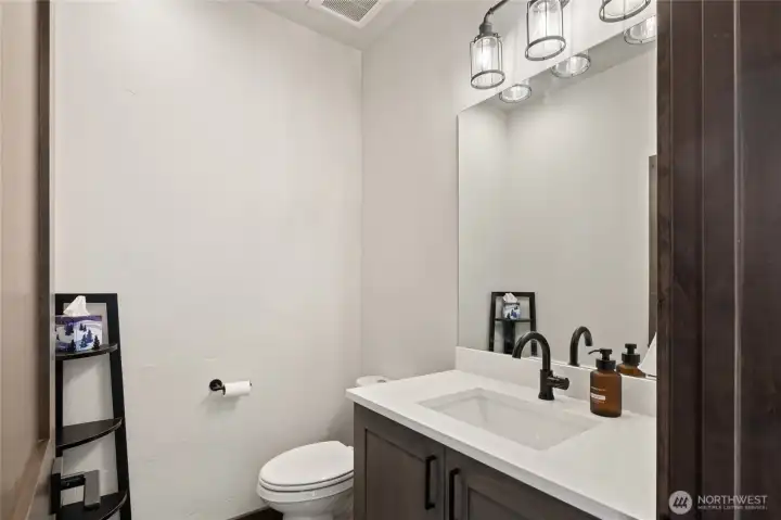 Powder bathroom on main