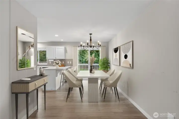 Room is virtually staged