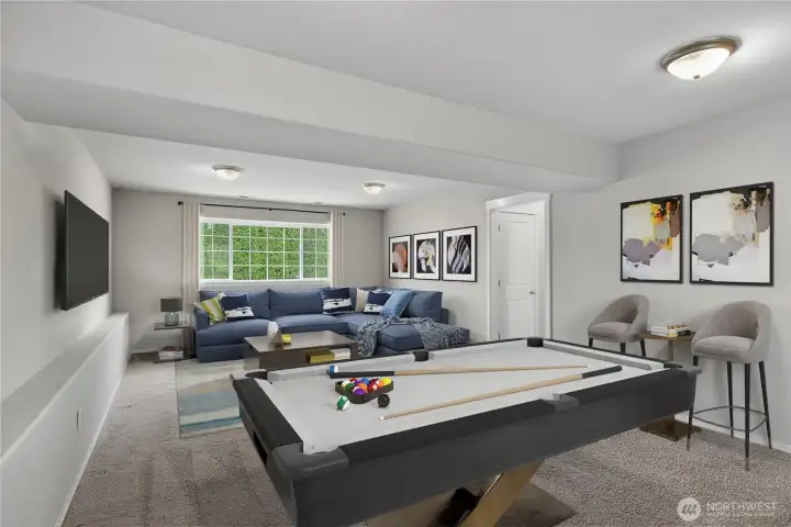 Room is virtually staged