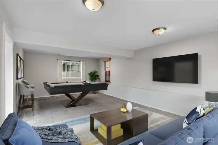 Room is virtually staged