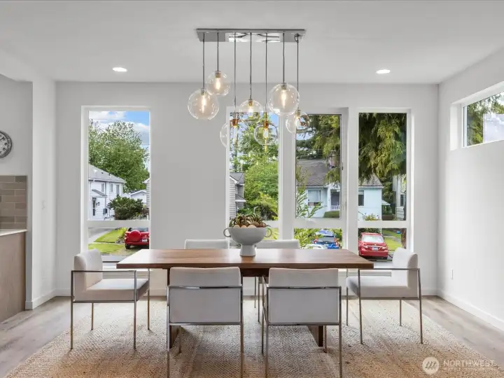 A dining room fit for all! Model home.
