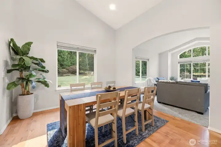 Dining space off of the kitchen