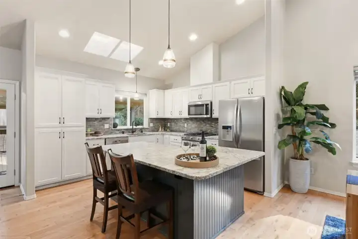 Large center island with storage