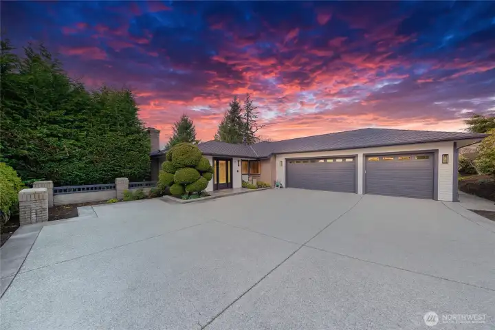 The Front House with 3-car Garage