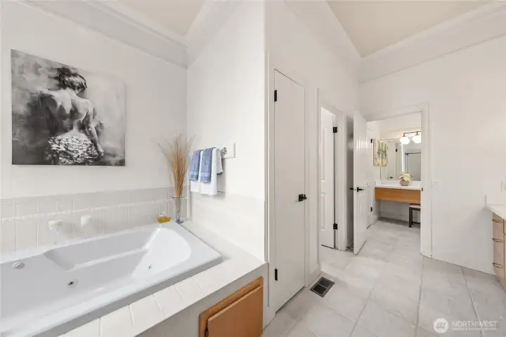 Primary Bathroom with Jetted Bathtub