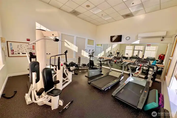 Great size exercise room located in Bldg A, just from your door step!