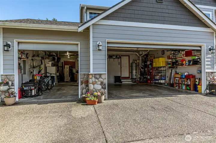 Large four car garage