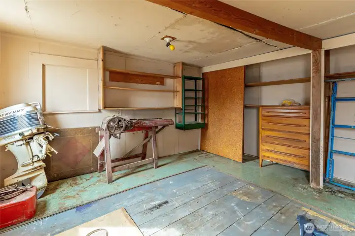 Storage room in barn