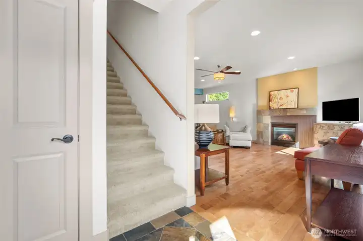 Site line from entry into the main living area.