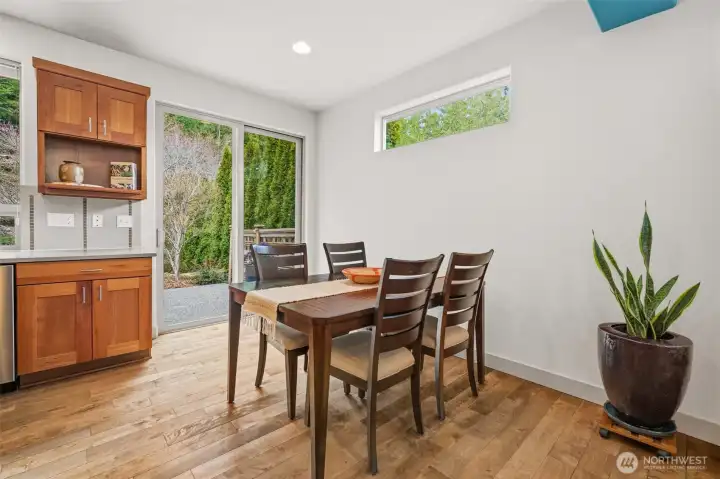 Dining area with access to the outdoor patio.