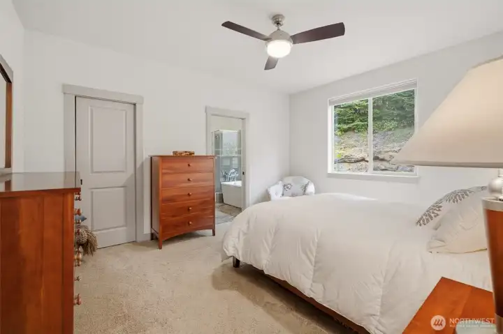 Primary bedroom with ensuite bath.
