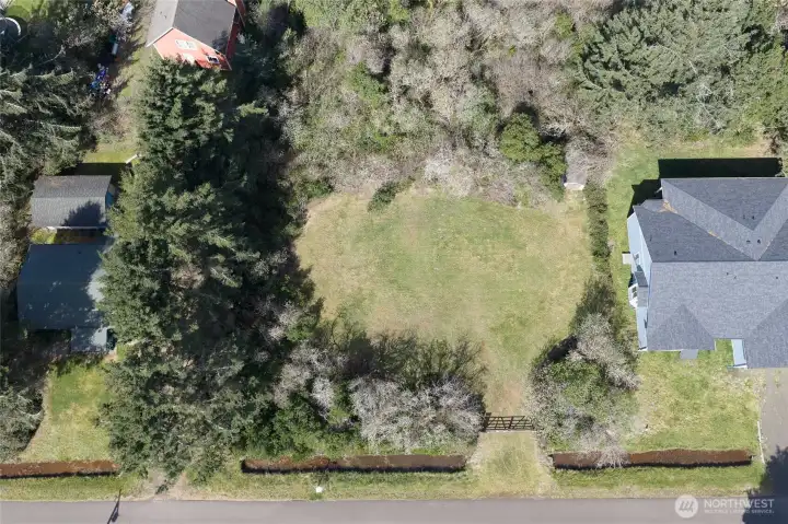 Aerial view of lot 130 and adjoining lot 136