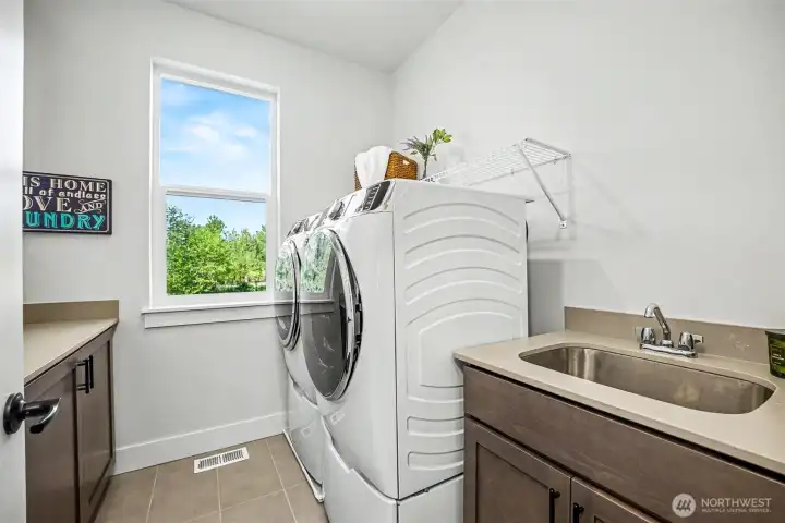 Laundry Room  with built in storage