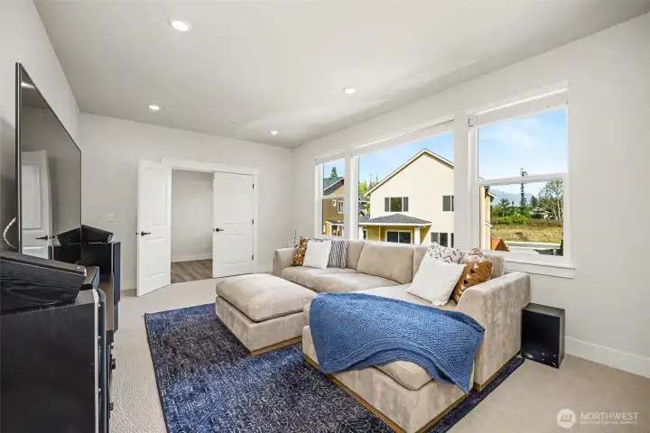 French doors to Media/bonus room