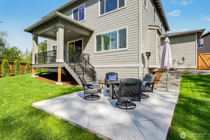 Patio space for entertaining
