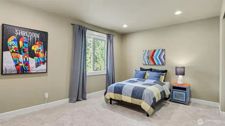 Spacious upper level junior suite with separate bathroom