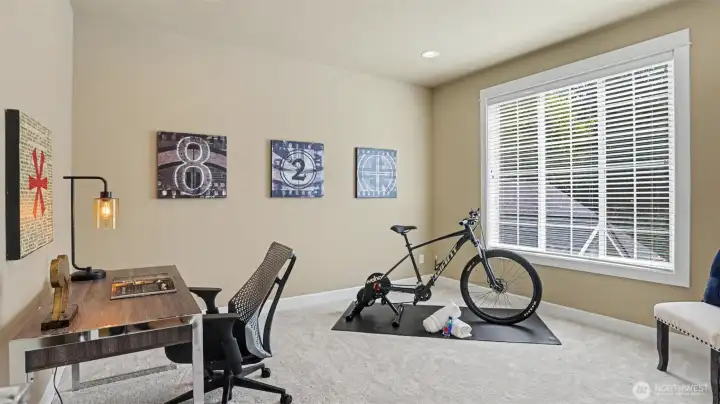 Third of the upper level secondary bedrooms sports a walk-in closet