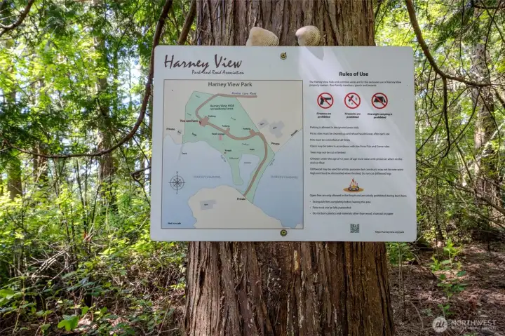 The Harney View Park owner amenities and rules for use.