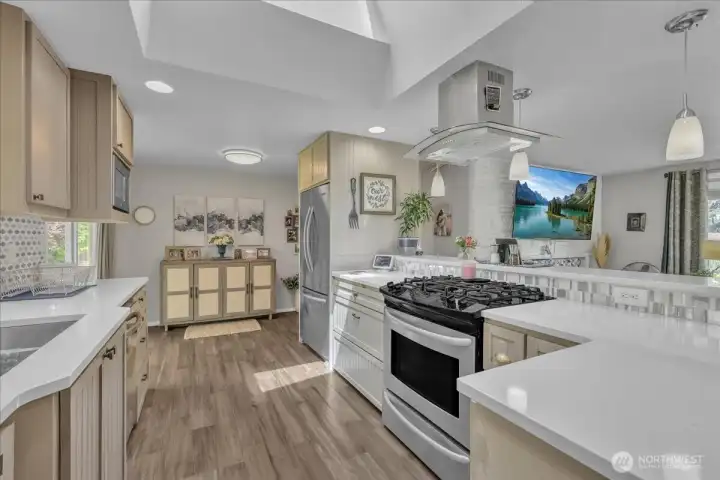 Beautiful kitchen with quartz counters