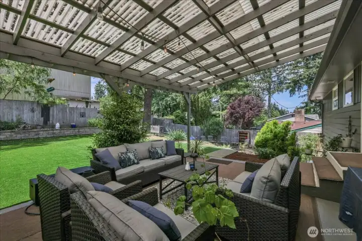 Back patio covered porch