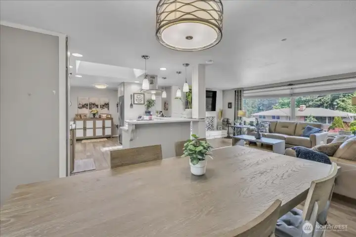 Dining room, space for a large table