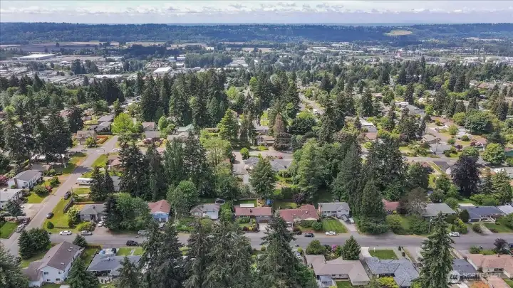 Aerial of the Scenic Hill Kent area
