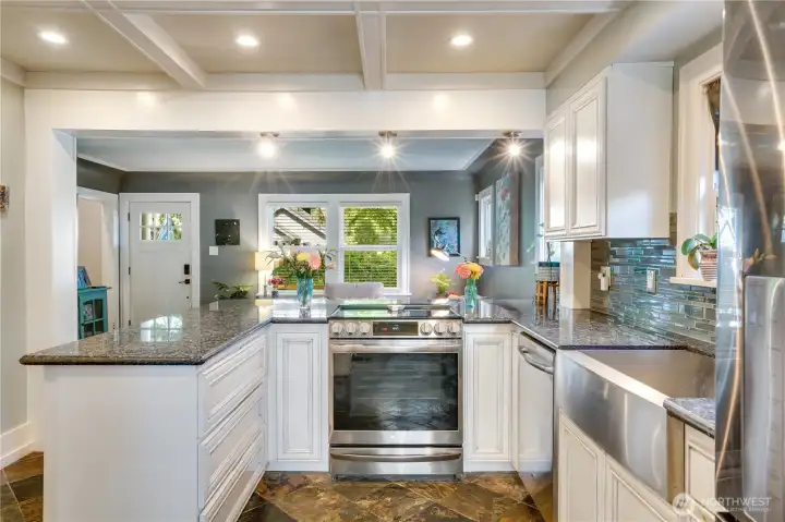Notice the detail on the kitchen cabinet - newer features combined with well preserved quality detail (fully wrapped windows). You'll find these combined features throughout the home.