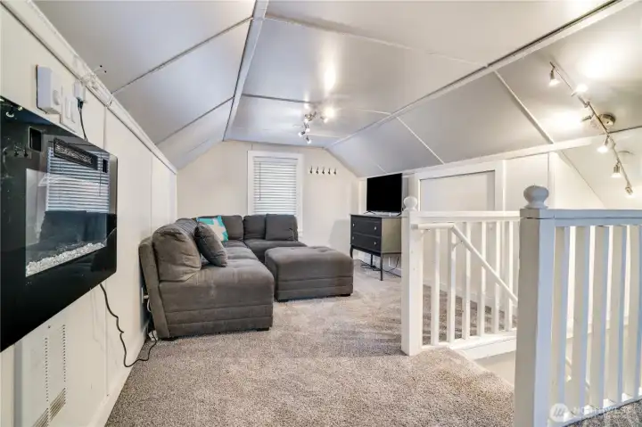 Incredibly spacious. Room enough for a living groom (as shown here) or second bed.