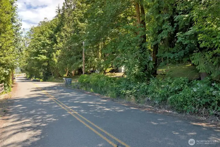 Set back from the road for privacy and to eliminate road noise.