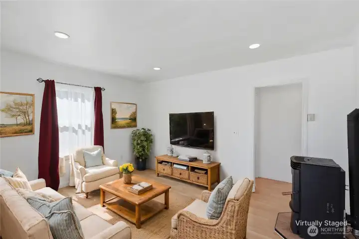 Virtually staged living room Virtually staged living room