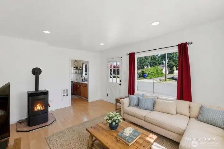 Virtually staged living room Virtually staged living room
