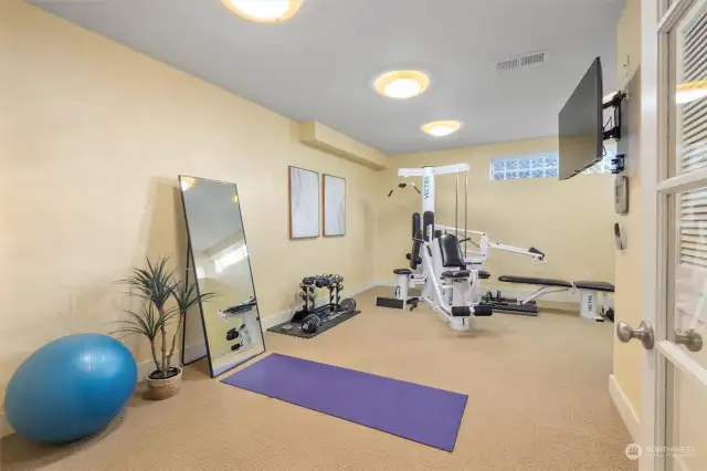 The extra bonus room - currently a workout room.